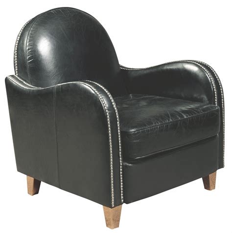 Essex Black Leather Accent Chair from Pulaski | Coleman Furniture