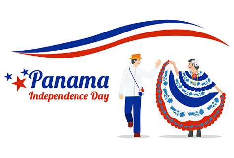 Panama Independence Day Illustration Of Traditional Dance Vector Stock Illustration - Download ...