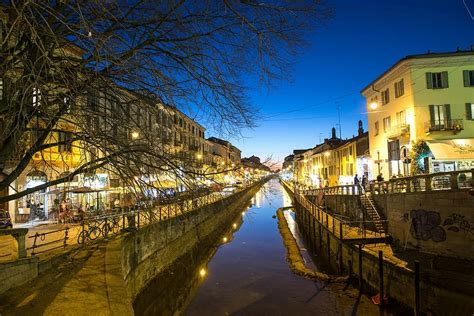 Free download | HD wallpaper: body of water between buildings, milan, navigli, nightlife ...