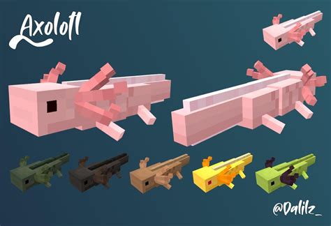 I saw this and it's of all the axolotl colors : r/Minecraft