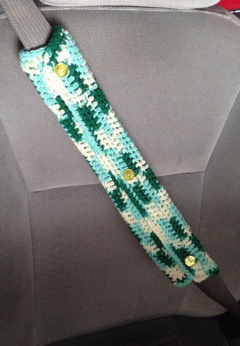 Handmade Crochet seatbelt cover, cotton seatbelt pad, long seat belt cozy | Handmade crochet ...