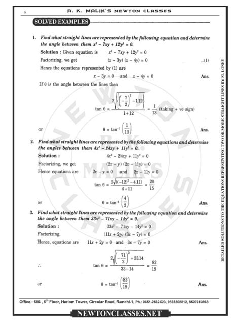 Examples XII Solutions | PDF