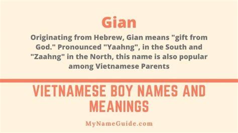 VIETNAMESE BOY NAMES AND MEANINGS | My Name Guide