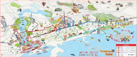 Map of Dubaï tourist attractions, sightseeing & tourist tour | Tourist ...