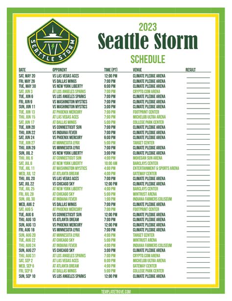 Seattle Storm 2024 Schedule - Berta Wrennie