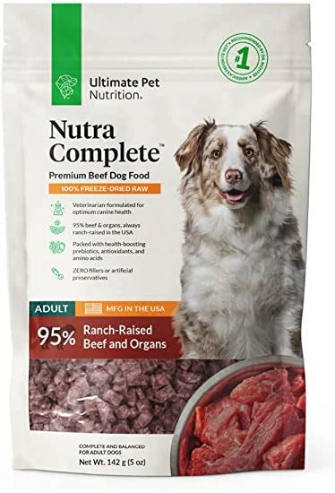 Nutra Thrive Complete 95% Ranch-Raised & Organs Beef Freeze Dried Dog ...