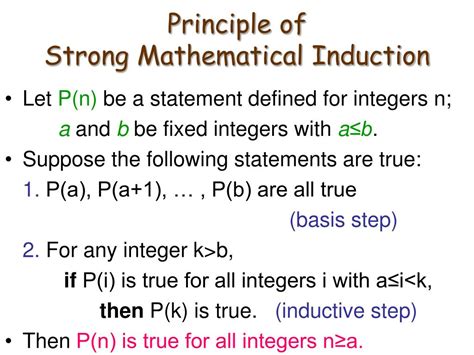 PPT - Principle of Strong Mathematical Induction PowerPoint ...