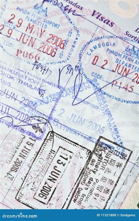 Passport Visa And Stamps Royalty-Free Stock Photography | CartoonDealer.com #12626405