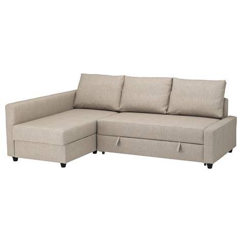 FRIHETEN Corner sofa-bed with storage - Hyllie beige - IKEA