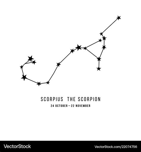 Zodiac constellation scorpio Royalty Free Vector Image