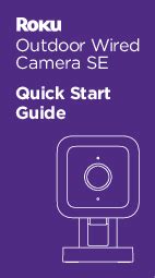 Quick Start Guide for Roku Outdoor Wired Camera SE Setup