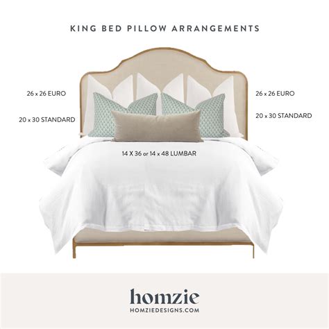 How to Arrange Pillows on a King Bed — Homzie Designs