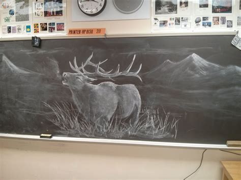 Art Teacher Does Some Amazing Chalkboard Drawings To Motivate His Students