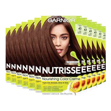 Garnier Nutrisse Nourishing Color Creme - Dark Golden Brown (Cocoa Bean ...