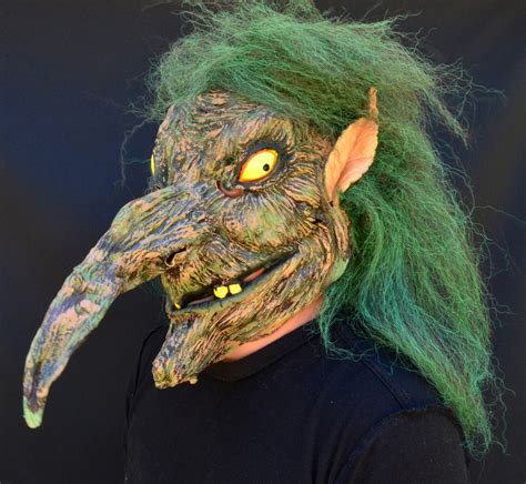 Creepy Scary Halloween Witch Mask Latex Witch Green Warlock - Etsy Canada