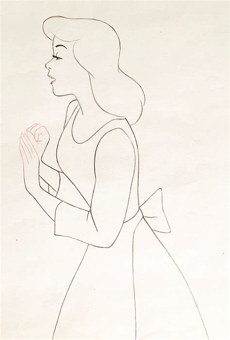 Original Walt Disney Production Animation Drawing of Cinderella from ...