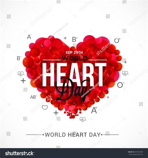 Creative Poster Banner World Heart Day Stock Vector (Royalty Free) 487043878 | Shutterstock