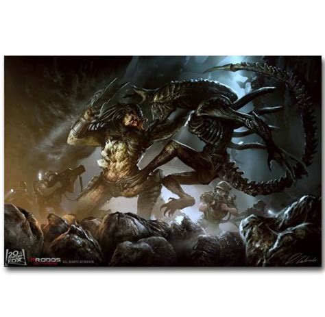 Unframed Printed Poster Hot Canvas Alien vs Predator 3 Movie Modern Oil ...