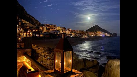 Moonrise at El Farallon Restaurant, Cabo San Lucas, Mexico - YouTube