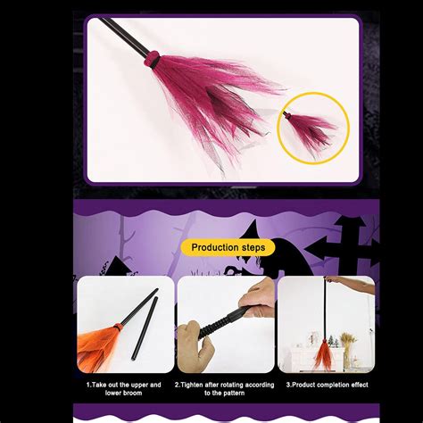 Halloween Decoration Witch Flying Broomstick Party Dance Costume Props ...