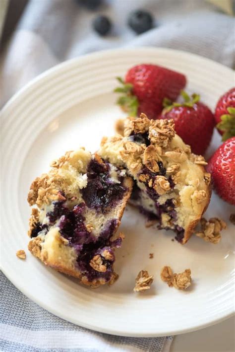 Blueberry Granola Crunch Muffins | Valerie's Kitchen