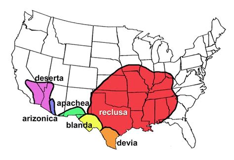 brown recluse range map - Entomology Today