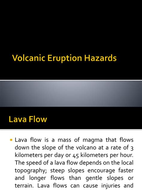 Volcanic Eruption Hazards | PDF | Volcano | Types Of Volcanic Eruptions