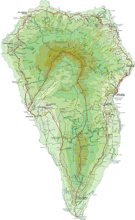 La Palma Island road map - Full size | Gifex