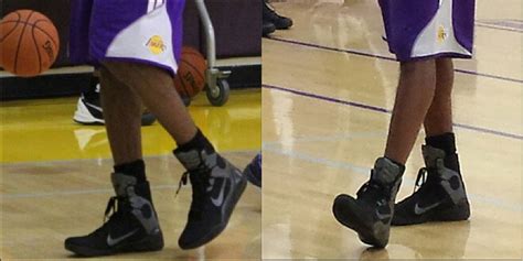 Nike Kobe 9's on Kobe Bryant's Feet at Lakers Practice