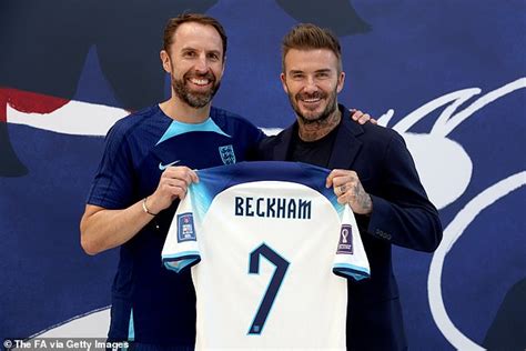 David Beckham is welcomed into the England training camp by Gareth ...