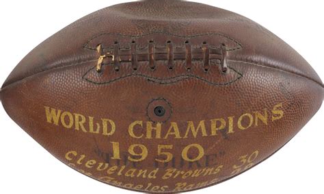 1950 NFL Championship Game Ball - Browns vs. Rams - Cleveland's 1st NFL Championship! - Mac ...