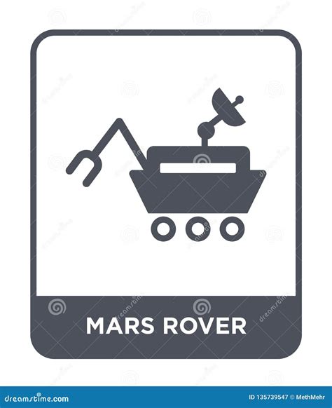 Mars Rover Icon in Trendy Design Style. Mars Rover Icon Isolated on White Background Stock ...