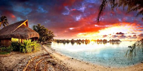 Tahiti Sunset | Paesaggi, Bellezza naturale, Naturale