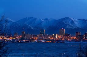 Anchorage Skyline - High Quality Wall Art and Canvas Prints of the ...