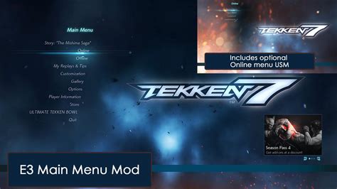 TekkenMods - E3 Main Menu USM Mod