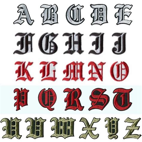 Embroidery Alphabet Letters | Embroidered Patches Letters | Letter ...