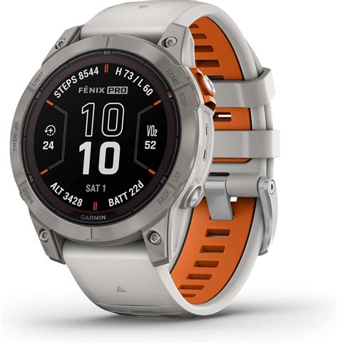 Garmin Fenix 7 Pro Sapphire Solar, Silver Titanium with Fog Gray Silicone Band : Amazon.com.au ...