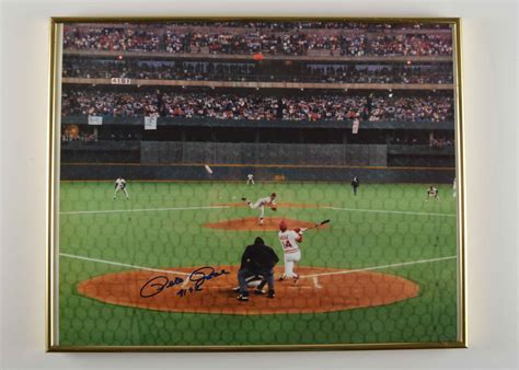 Pete Rose "4192" Autographed Actual Hit Framed Photo | EBTH