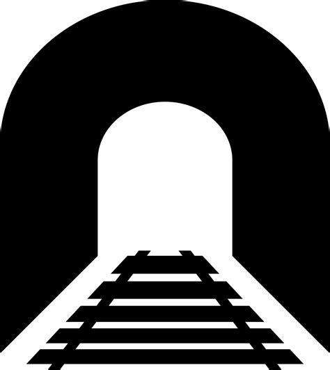 Black and White illustration of tunnel icon. 24277529 Vector Art at ...