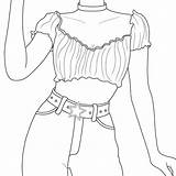 Fashion Top sketch template