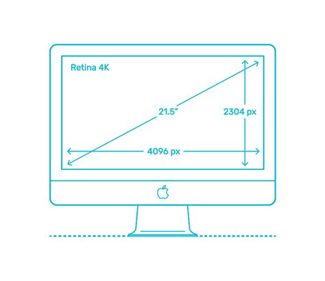 Apple iMac 21.5" (2019) Dimensions & Drawings | Dimensions.com