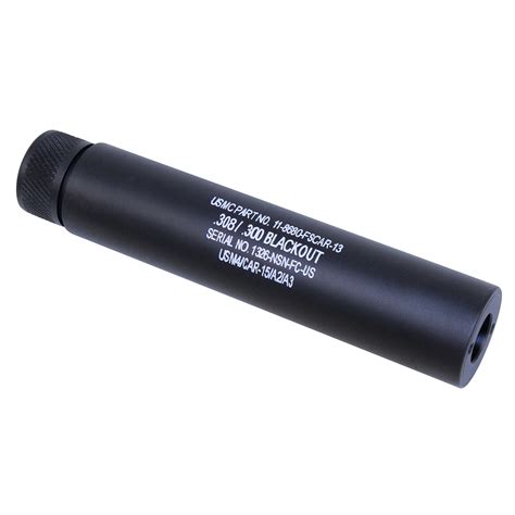 AR .308 Cal 6.0'' Fake Suppressor (Anodized Black) (Laser Engraved) » Guntec USA