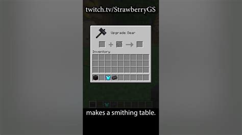 Smithing Table Minecraft Crafting Recipe - YouTube