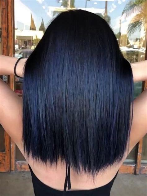 hair with a blue tint | Hair color for black hair, Black hair dye, Blue ...