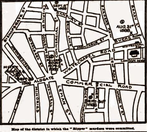 map-of-murder-sites | Jack The Ripper Tour