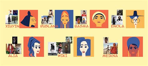 Sisterhood. Female character design, line up. :: Behance