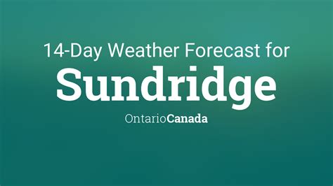 Sundridge, Ontario, Canada 14 day weather forecast