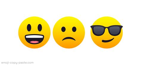 Copy Smiley Emojis 😃🙁😎 (emoji 👉 copy 👉 paste)
