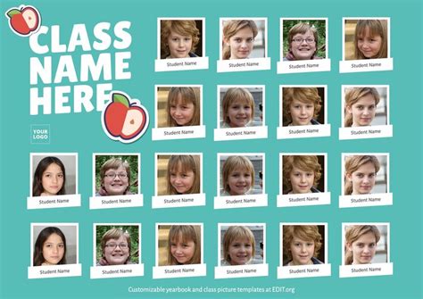 Customize free school class photo templates