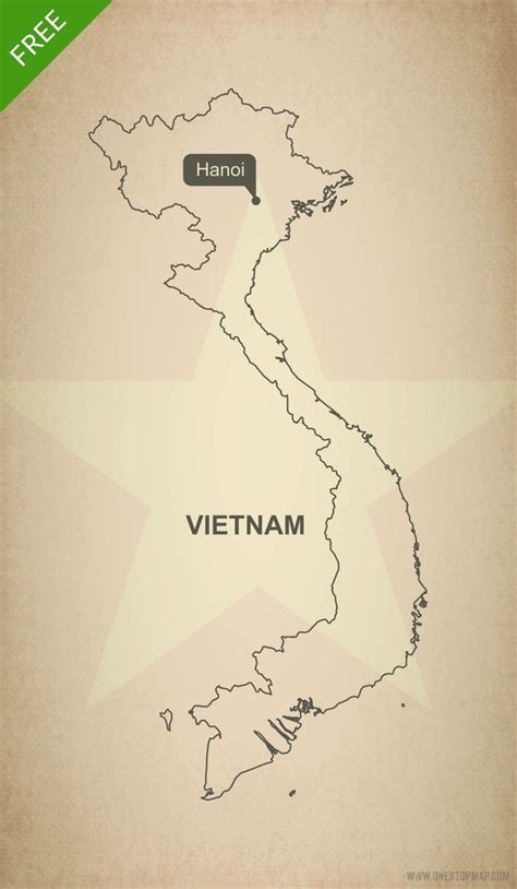 Free Vector Map of Vietnam Outline | One Stop Map | Map vector, Vietnam art, Vietnam map